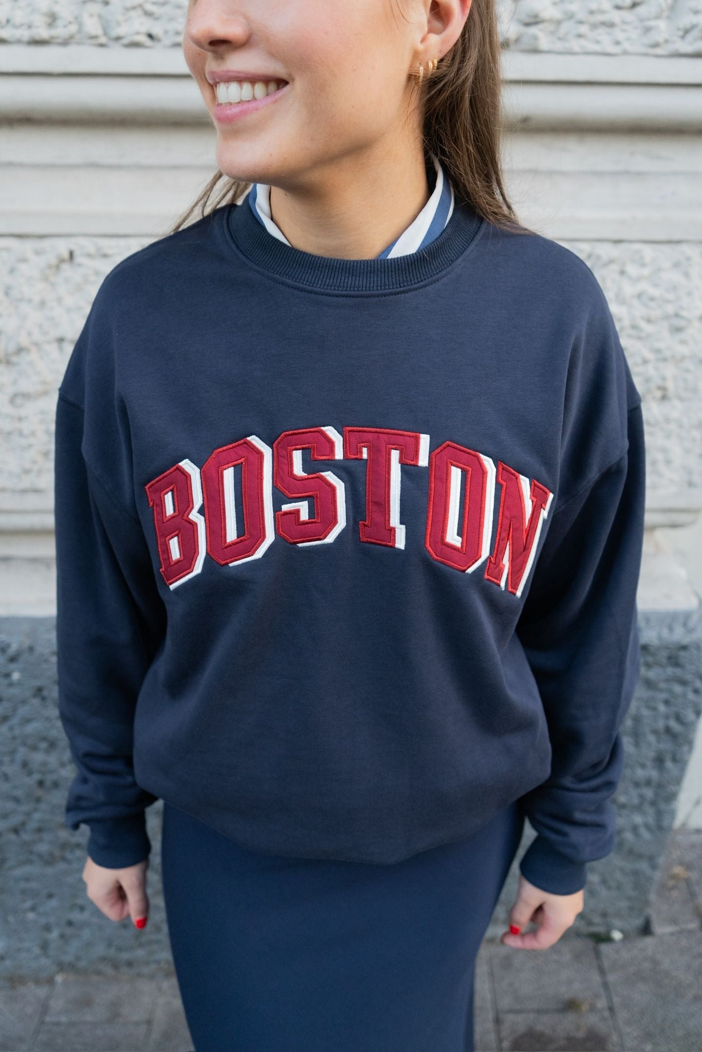 Boston sweater navy